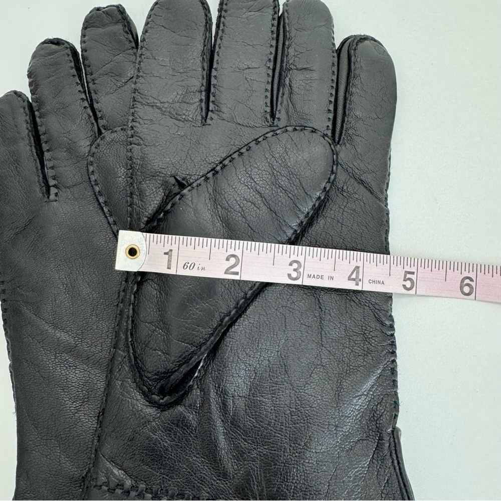 Etienne Aigner Leather Gloves Cashmere Lining Mens XL - Picture 9 of 12